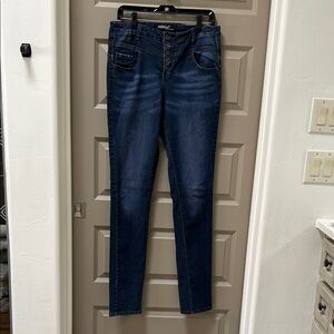 ALLOY Women's Dark Blue Skinny Jeans TALL